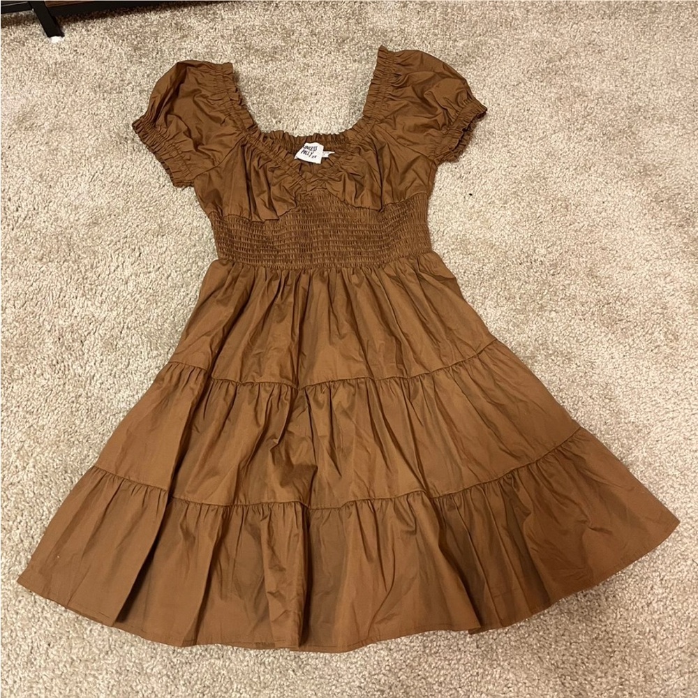 Brown Princess Polly babydoll dress